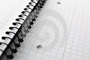 An concept Image of a ring book - binder, macro - with copy space