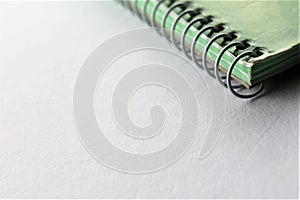 An concept Image of a ring book - binder, macro - with copy space