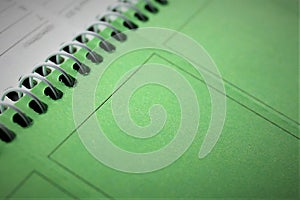An concept Image of a ring book - binder, macro - with copy space