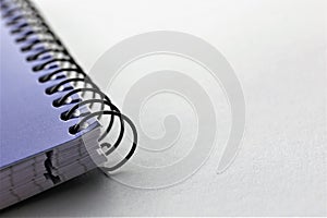 An concept Image of a ring book - binder, macro - with copy space