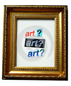 Questioning art, text and frame