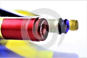 An concept Image of some wine bottle with copy space