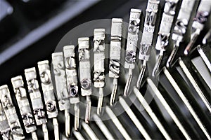 An concept Image of a typewriter letter - typebar