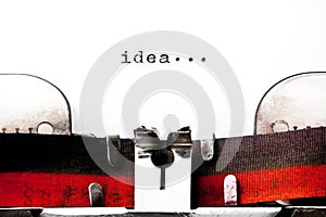 Concept image with word idea printed