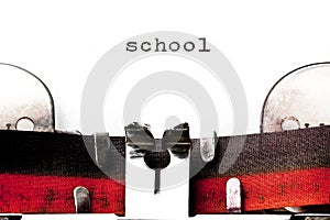 Concept image with word school printed
