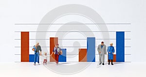 The concept of an increase in the number of elderly people.