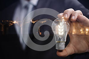 The concept of innovative ideas in agriculture photo