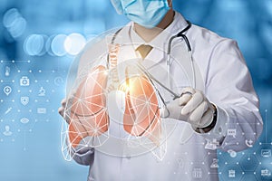 The concept of innovative treatment of the lungs photo