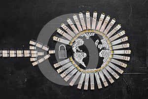 Concept of internet security/computer data encryption / data protection / security enhancement