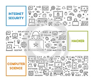 Concept for internet security, hacking and computer science