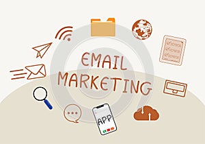 Concept Internet technology business and email marketing network