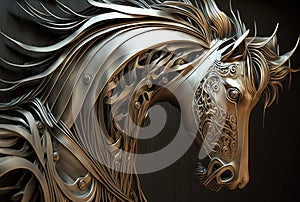 Concept iron horse. Generative AI
