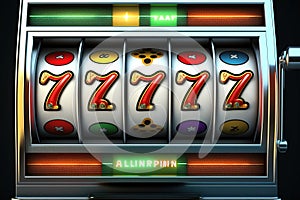 concept Jackpot text casino machine Slot