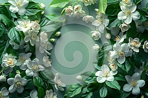 Concept Jasmine Flowers, Elegant Theme, Serene Jasmine Elegance Perfect for Invitations Cards