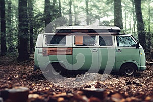 concept kei car camper van in the forest