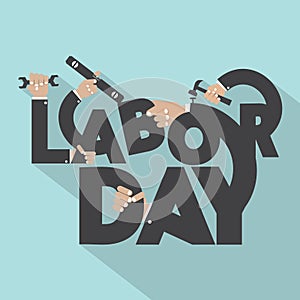 Concept Of Labor Day Typography Design