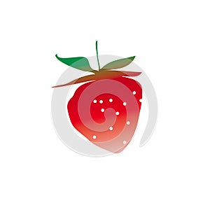 Concept laconic strawberry design element.