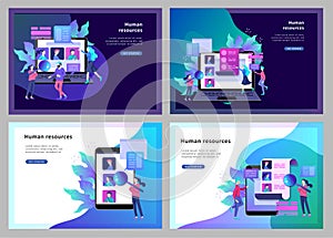 Concept Landing page template Education people, Internet studying, online training, online book, tutorials, e-learning