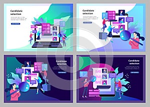 Concept Landing page template Education people, Internet studying, online training, online book, tutorials, e-learning for social