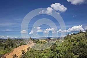 Colombian landscapes. Green mountains in Colombia, Latin America