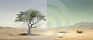 Concept landscape tree dry summer green field season grass ecology nature sky