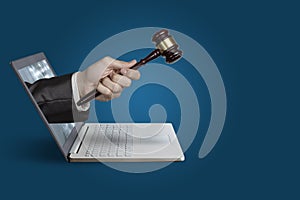 Concept of legal protection through a computer on the internet