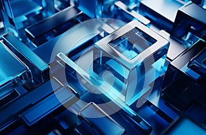 Concept light futuristic background design digital technology science structure abstract blue