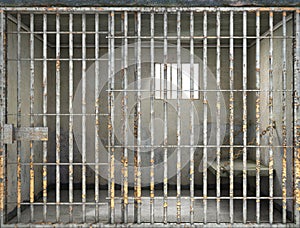 Concept of limiting freedom. Interior of prison cell.