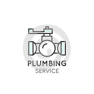 Concept Logo of Cleaning Service, Plumbing, Dishwashing, Household Company