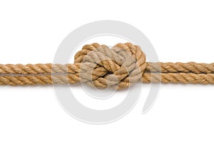 Concept with long hemp rope