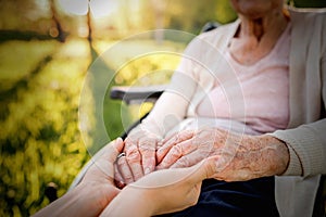 The concept of love, care and health for the elderly.