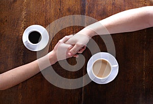 Concept of love and coffee