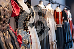 Highend fashion boutique specializing in luxury clothing and costumes. Concept Luxury Fashion, photo