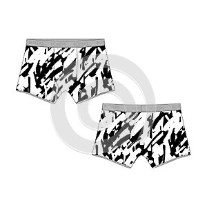 Concept male Boxer shorts. Vector illustration of men`s underpants