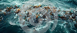 Concept Marine Pollution, Plastic Waste, Ocean Wave of Waste The Urgent Call to Clean Our Seas