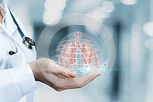 Concept of the mechanism of improving the oxygen saturation of the lungs during illness