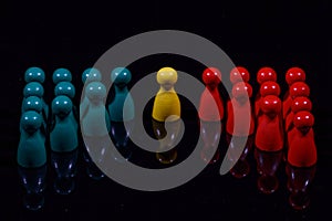 concept for Mediation with colored figures