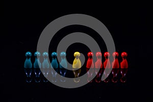 concept for Mediation with colored figures