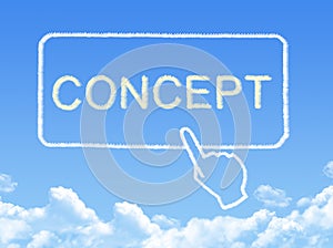 Concept message cloud shape