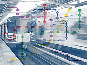 Concept of metro railway system engineering infrastucture