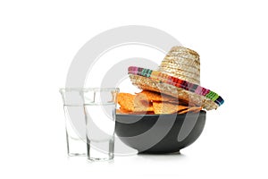 Concept of Mexico food, isolated on white background