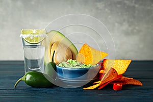 Concept of Mexico food, Mexico cuisine snack and drink