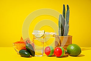 Concept of Mexico food, Mexico cuisine snack and drink