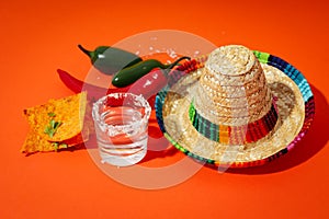 Concept of Mexico food, Mexico cuisine snack and drink