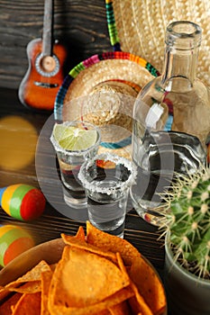 Concept of Mexico food, Mexico cuisine snack and drink