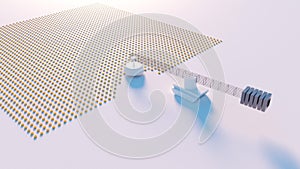 Concept of a minefield clearing machine using an electromagnet.