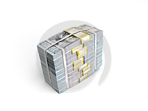 concept of money Deposite Big Stack of dollar bills Cash With Bo