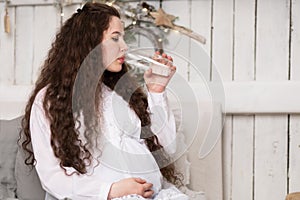 concept motherhood, healthy diet, thirst, pregnancy