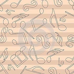 Concept of musical notes.