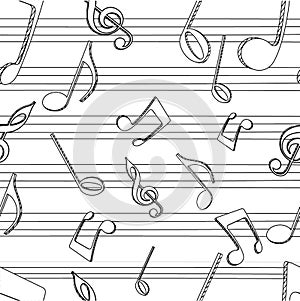 Concept of musical seamless pattern.